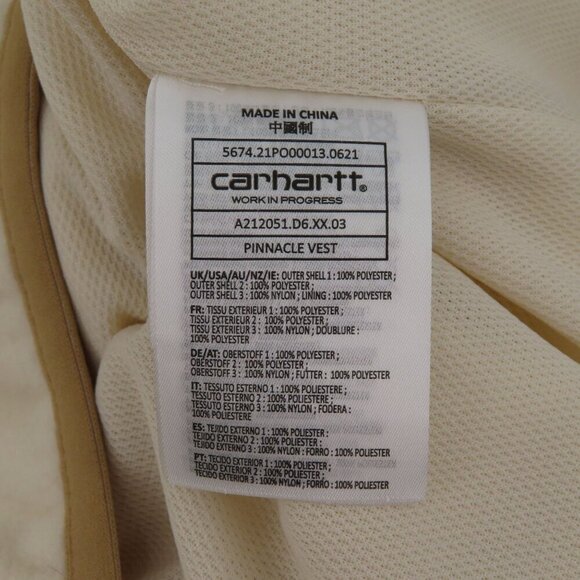 NEW Carhartt Men Large LG WIP Pinnacle Vest Wax Dusty Hamilton Brown A212051 - Picture 13 of 16